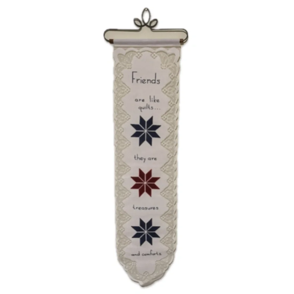 Lace Cloth “Friends” Hanging Banner